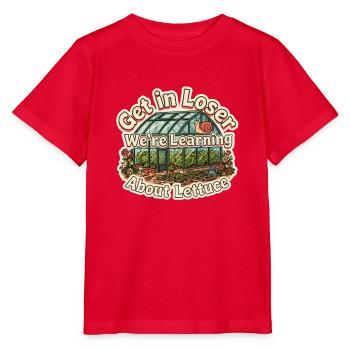 Steig ein, Verlierer, wir lernen etwas über Lettuce Lover - Stanley/Stella Kinder T-Shirt MINI CREATOR  - Rot - Vorne - Jaiden (125cm)
