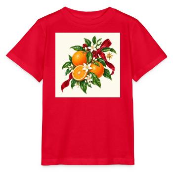 Weihnachtsorangen blühen und Band - Stanley/Stella Kinder T-Shirt MINI CREATOR  - Rot - Vorne - Jaiden (125cm)