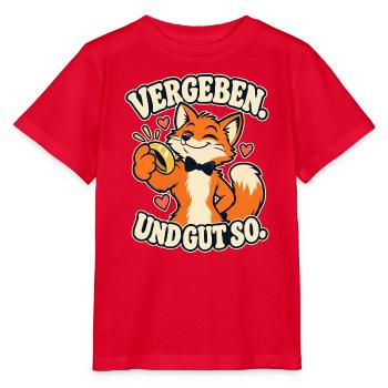 Vergeben. Und gut so. – Fuchs Hochzeit Ring - Stanley/Stella Kinder T-Shirt MINI CREATOR  - Rot - Vorne - Jaiden (125cm)