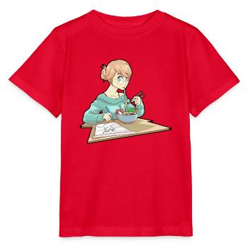Ramen Anime - Stanley/Stella Kinder T-Shirt MINI CREATOR  - Rot - Vorne - Jaiden (125cm)