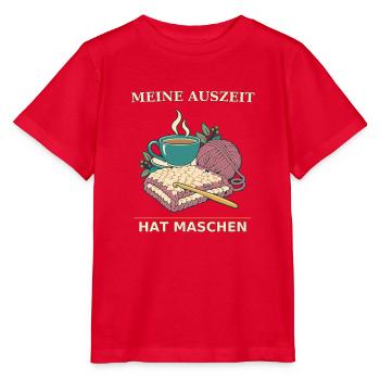 Häkeln Meine Auszeit Hat Maschen - Stanley/Stella Kinder T-Shirt MINI CREATOR  - Rot - Vorne - Jaiden (125cm)