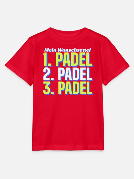 Wunschzettel: Padel, Padel, Padel - Weihnachten - Stanley/Stella Kinder T-Shirt MINI CREATOR - Rot
