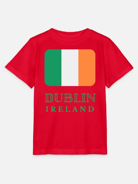 Dublin Flag City Pride - Stanley/Stella Kinder T-Shirt MINI CREATOR - Rot
