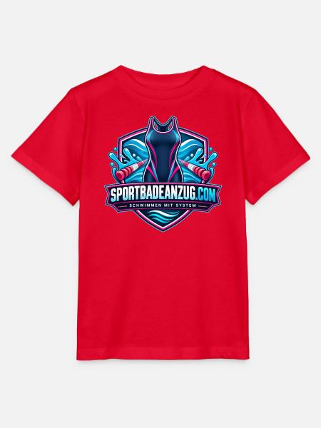 Wasserwellen Sprintanzug Logo - Stanley/Stella Kinder T-Shirt MINI CREATOR  - Rot