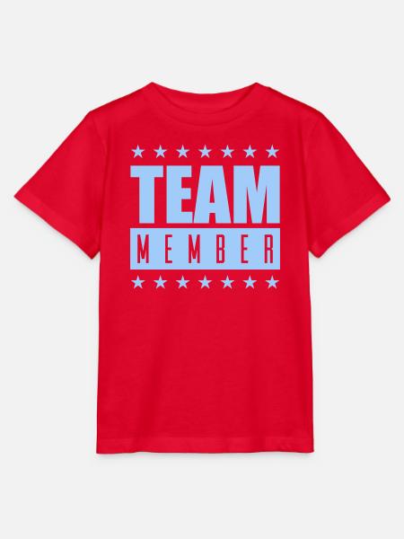 Team Member Abzeichen in Hellblau - Stanley/Stella Kinder T-Shirt MINI CREATOR  - Rot