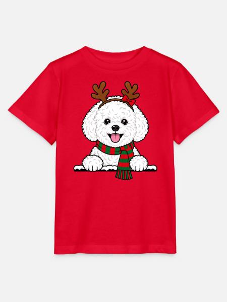 Weihnachten Bichon Frisé - Stanley/Stella Kinder T-Shirt MINI CREATOR - Rot