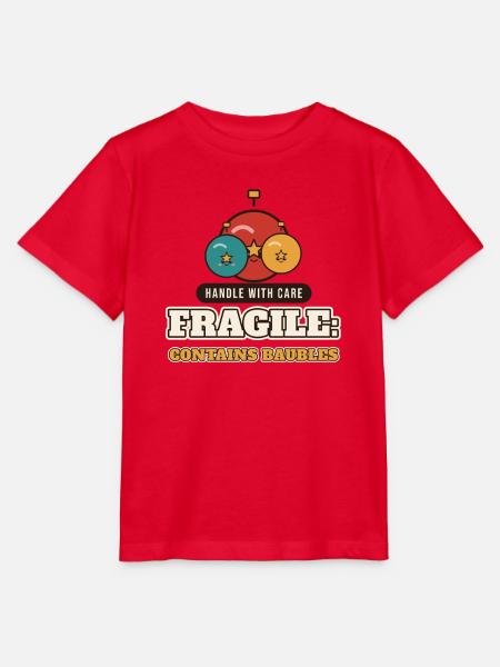 Zerbrechlich: Enthält Kugeln - Stanley/Stella Kinder T-Shirt MINI CREATOR  - Rot