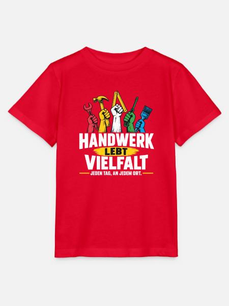 HANDWERK LEBT VIELFALT Handwerker Bewusstsein - Stanley/Stella Kinder T-Shirt MINI CREATOR - Rot