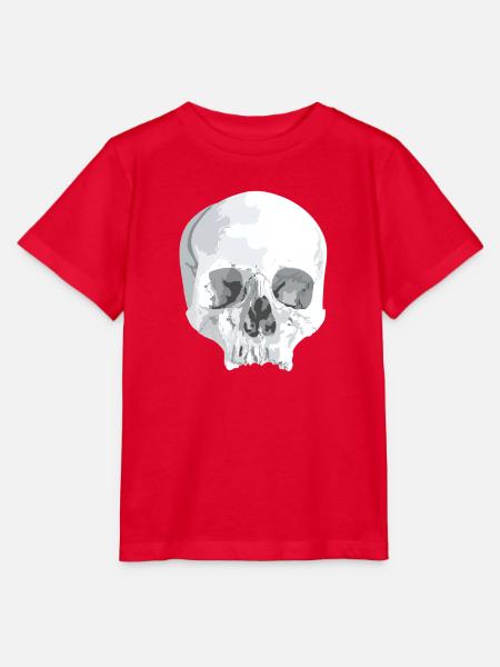 Grau Schädel Silhouette - Stanley/Stella Kinder T-Shirt MINI CREATOR - Rot