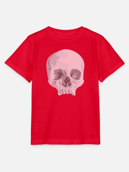 Grau Schädel Illustration - Stanley/Stella Kinder T-Shirt MINI CREATOR - Rot