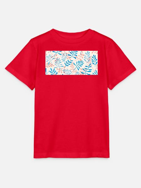 Aquarell-Blattdesign in Pastelltönen - Stanley/Stella Kinder T-Shirt MINI CREATOR  - Rot