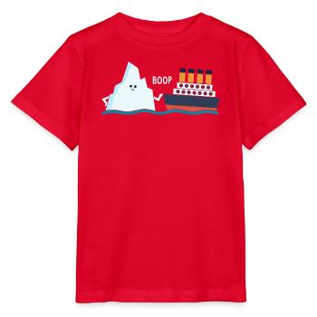 Titanic Funny Titanic berg Boop Parody for Boys - Stanley/Stella MINI CREATOR Kids’ T-Shirt - red - Front - Jaiden (125cm)