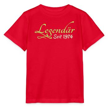 Legendaer 1974 - Stanley/Stella Kinder T-Shirt MINI CREATOR  - Rot - Vorne - Jaiden (125cm)