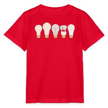 Coole Vintage-Retro-Glühbirnen - Stanley/Stella Kinder T-Shirt MINI CREATOR  - Rot - Vorne - Jaiden (125cm)