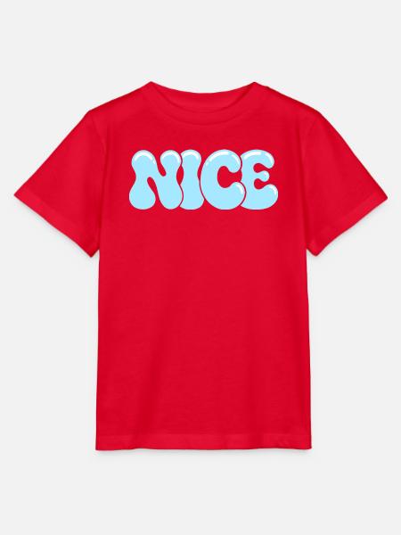 SCHÖNE blaue Blasentypografie - Stanley/Stella Kinder T-Shirt MINI CREATOR - Rot