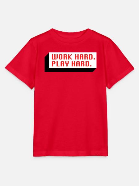 Work Hard. Play Hard. (Rot) - Stanley/Stella Kinder T-Shirt MINI CREATOR  - Rot