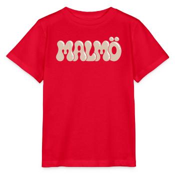 Malmö Retro Groovy Beige - Stanley/Stella Kinder T-Shirt MINI CREATOR  - Rot - Vorne - Jaiden (125cm)