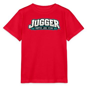 Jugger Logo Retro Neon Stil - Stanley/Stella Kinder T-Shirt MINI CREATOR  - Rot - Vorne - Jaiden (125cm)