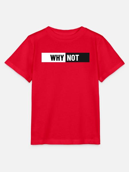 Warum Nicht – Dualer Kontrast Typografie - Stanley/Stella Kinder T-Shirt MINI CREATOR - Rot