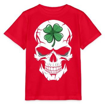 Kleeblatt Totenkopf Fusion - Stanley/Stella Kinder T-Shirt MINI CREATOR  - Rot - Vorne - Jaiden (125cm)