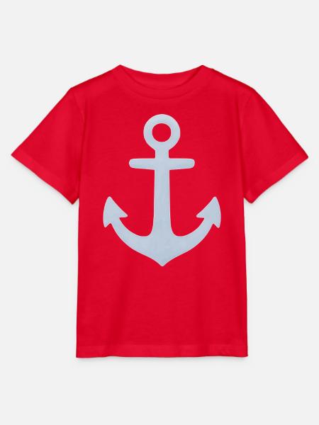 Minimalistischer nautischer Pastellanker - Stanley/Stella Kinder T-Shirt MINI CREATOR  - Rot
