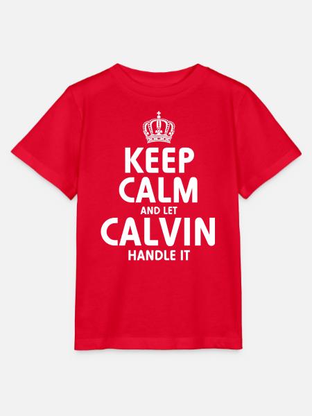 CALVIN: Regel das. - Stanley/Stella Kinder T-Shirt MINI CREATOR  - Rot