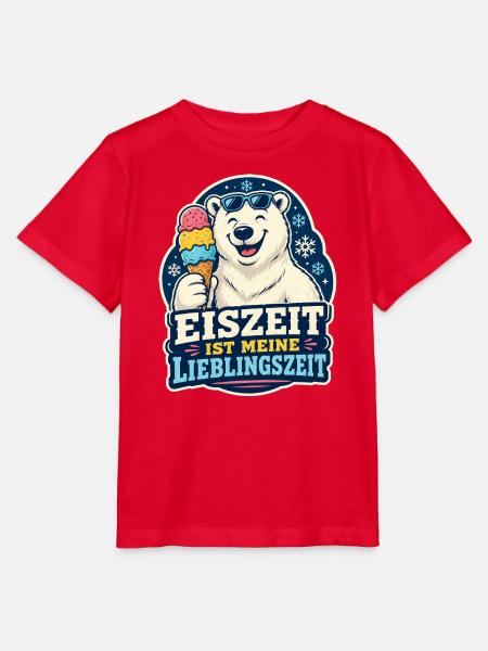 Eiszeit ist meine Lieblingszeit - Stanley/Stella Kinder T-Shirt MINI CREATOR  - Rot