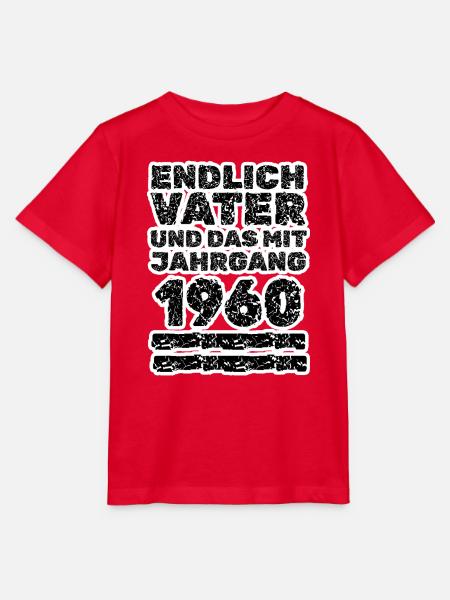 Geboren 1960 - Stanley/Stella Kinder T-Shirt MINI CREATOR  - Rot