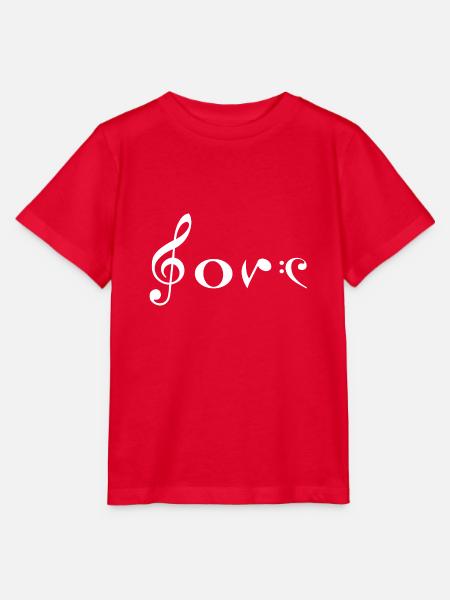 Love Musik Note - Stanley/Stella Kinder T-Shirt MINI CREATOR - Rot