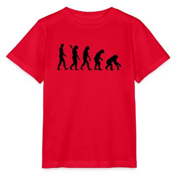 Evolution backwards - Stanley/Stella MINI CREATOR Kids’ T-Shirt - red - Front - Jaiden (125cm)