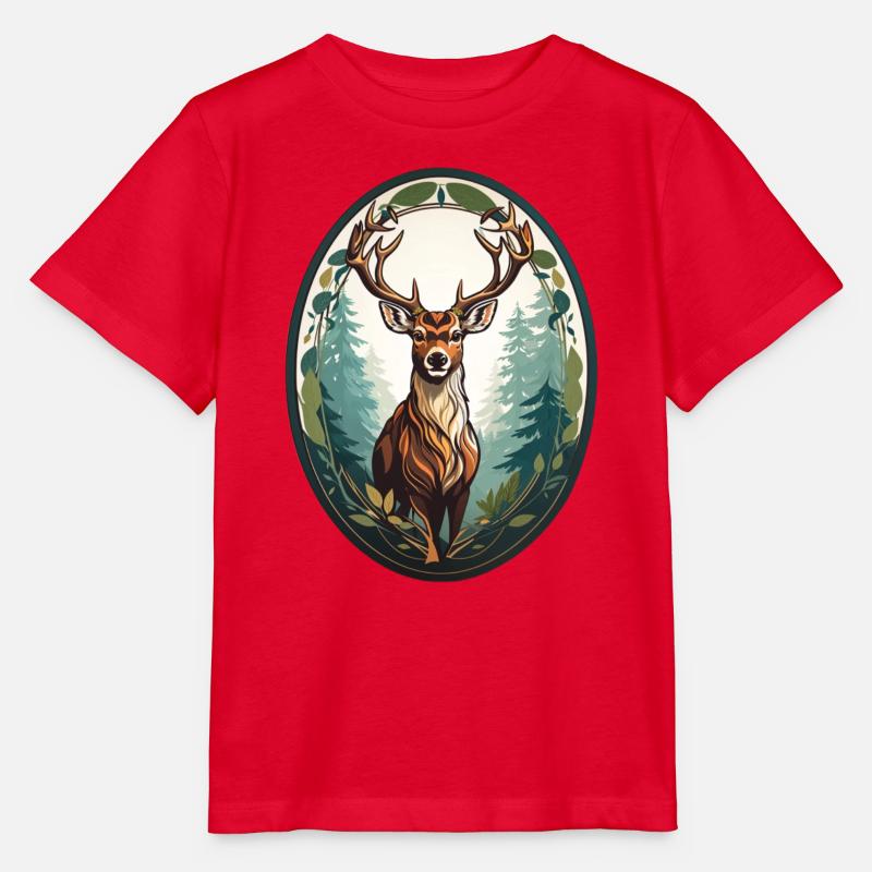 Cerf - T-shirt bio MINI CREATOR Stanley/Stella Enfant - rouge