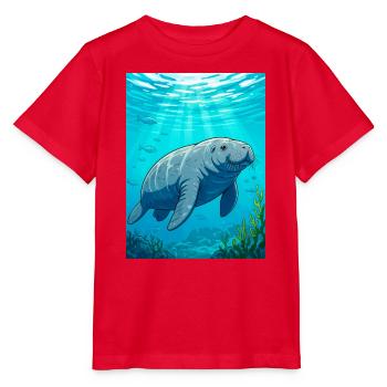 Gentle giant of calm waters, symbol of peace - Stanley/Stella MINI CREATOR Kids’ T-Shirt - red - Front - Jaiden (125cm)
