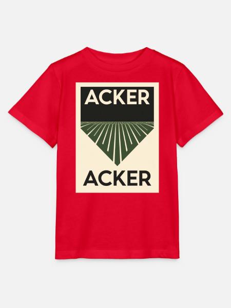 Acker minimalitisch 1930 Poster - Stanley/Stella Kinder T-Shirt MINI CREATOR  - Rot