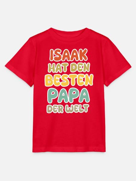 Spruch Isaak - Stanley/Stella Kinder T-Shirt MINI CREATOR - Rot