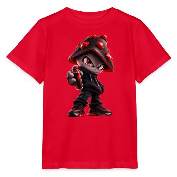Streetwear Pilz Graffiti Charakter oder Cooler Pil - Stanley/Stella Kinder T-Shirt MINI CREATOR  - Rot - Vorne - Jaiden (125cm)