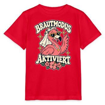 Brautmodus aktiviert – Flamingo JGA Braut - Stanley/Stella Kinder T-Shirt MINI CREATOR  - Rot - Vorne - Jaiden (125cm)