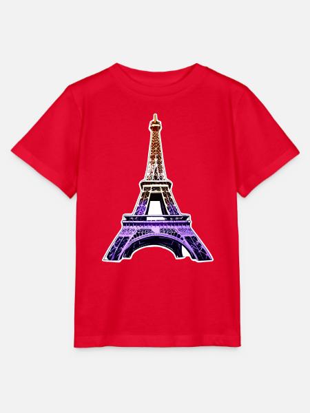 Eiffelturm #10 - Stanley/Stella Kinder T-Shirt MINI CREATOR  - Rot