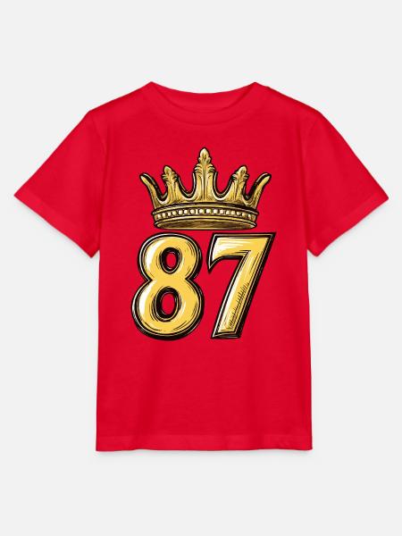 87 Zahl Krone - Stanley/Stella Kinder T-Shirt MINI CREATOR - Rot