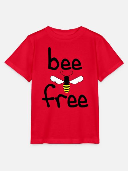 Bee free - Stanley/Stella Kinder T-Shirt MINI CREATOR  - Rot