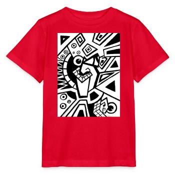 Design Shirt - Art Deco - Jugenstil - Surrealismus - Stanley/Stella Kinder T-Shirt MINI CREATOR  - Rot - Vorne - Jaiden (125cm)