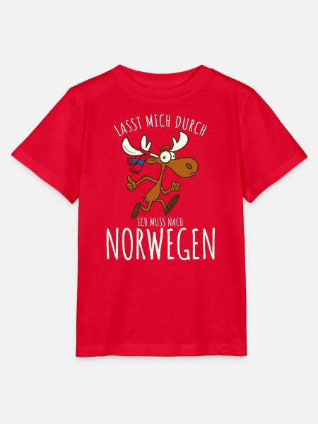 Lasst mich durch ich muss nach Norwegen - Stanley/Stella Kinder T-Shirt MINI CREATOR  - Rot