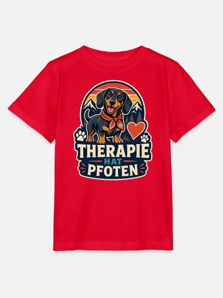 Therapie hat Pfoten – Dackel - Stanley/Stella Kinder T-Shirt MINI CREATOR - Rot