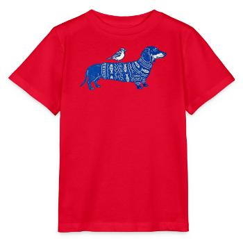 Dackel Liebe - Stanley/Stella Kinder T-Shirt MINI CREATOR  - Rot - Vorne - Jaiden (125cm)