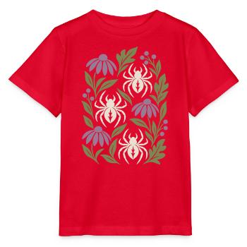 Botanische Spinnen - Stanley/Stella Kinder T-Shirt MINI CREATOR  - Rot - Vorne - Jaiden (125cm)
