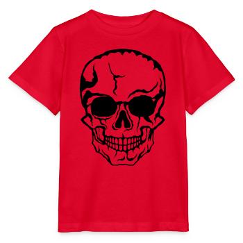 Halloween Death Head Horror Zeichnung 21 - Stanley/Stella Kinder T-Shirt MINI CREATOR  - Rot - Vorne - Jaiden (125cm)