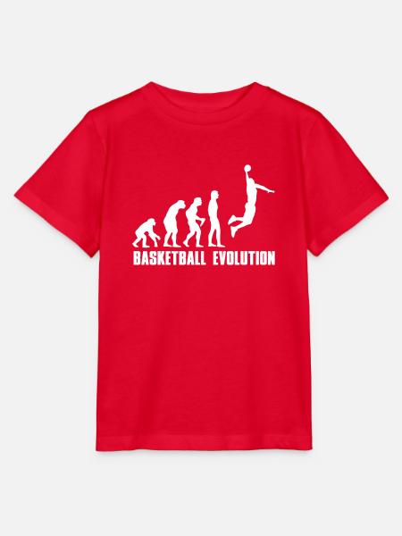 Basketball Evolution Dunk - Stanley/Stella Kinder T-Shirt MINI CREATOR - Rot