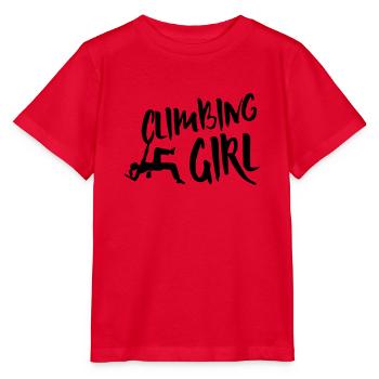 Climbing girl - T-shirt bio MINI CREATOR Stanley/Stella Enfant - rouge - Devant - Jaiden (125cm)