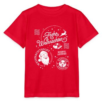 Frohe Weihnachten Weihnachtsgeschenk Nordpol - Stanley/Stella Kinder T-Shirt MINI CREATOR  - Rot - Vorne - Jaiden (125cm)