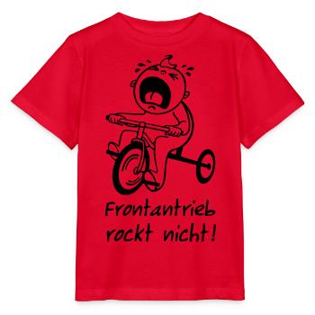 Frontantrieb rockt nicht - Stanley/Stella Kinder T-Shirt MINI CREATOR  - Rot - Vorne - Jaiden (125cm)