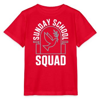 Équipe d’école du dimanche - T-shirt bio MINI CREATOR Stanley/Stella Enfant - rouge - Devant - Jaiden (125cm)